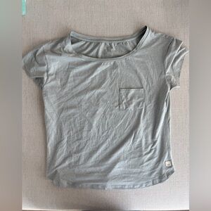 Vuori Light Gray Women's Short Sleeve crop Tee